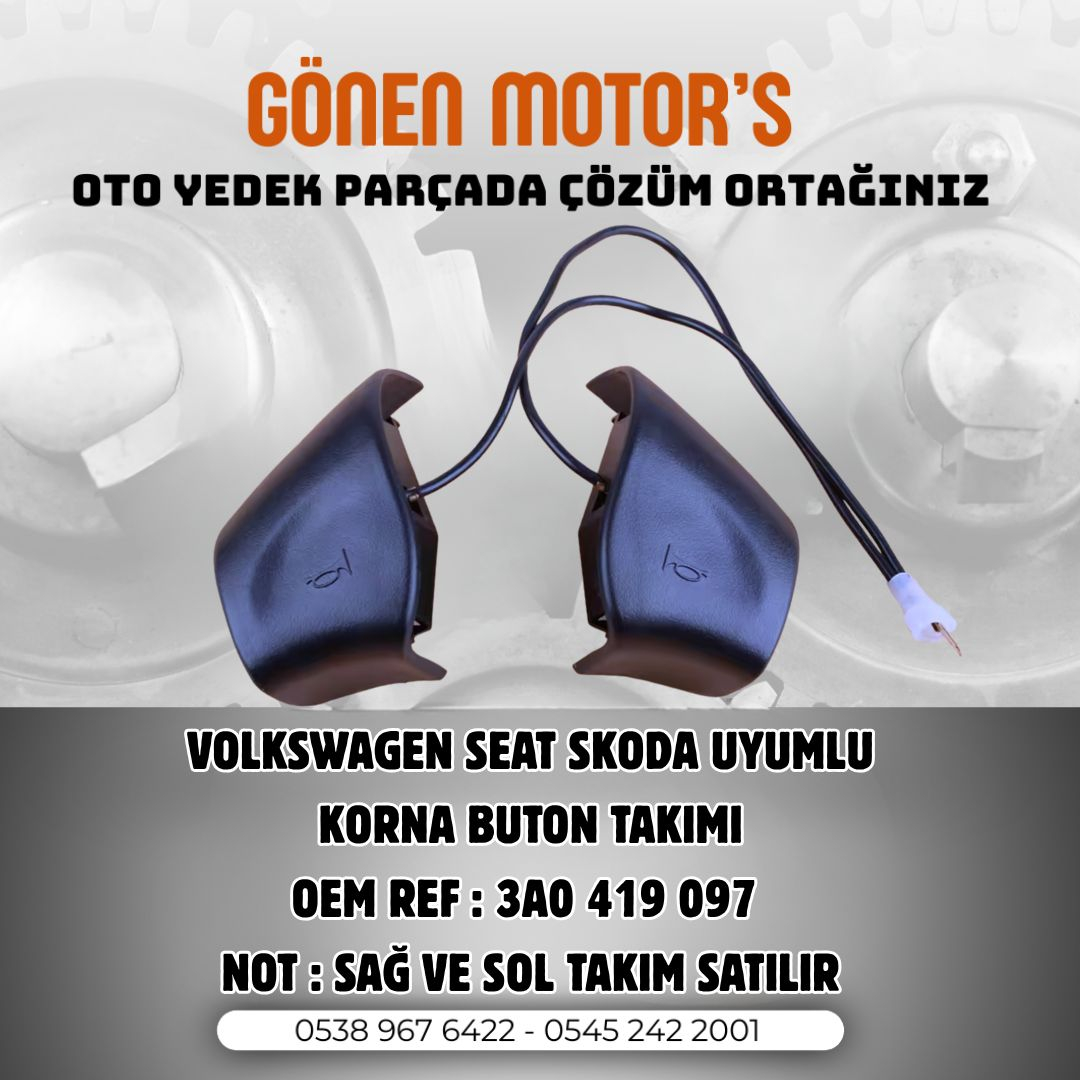 112 - POLO 6N / CLASSİC AİRBAGLİ TİP DİREKSİYON KORNA BUTONU